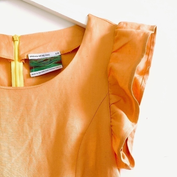 Urban Renewal Peach Color Flutter short Sleeve Dress size S - Picture 4 of 8